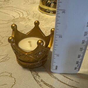 Regal Gold Crown Tealight Holder